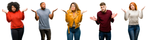 confused people