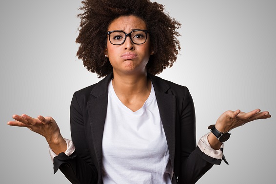 Confused-frustrated woman